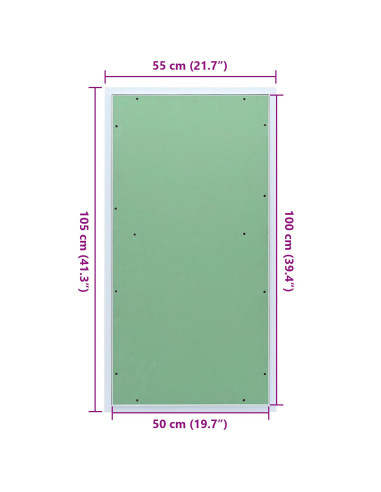Pannello di Accesso Verde e Argento 55 x 105 cm