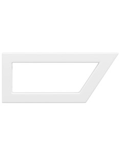 Reggimensole per Lavabo 2 pz Bianche Trapezio in Acciaio