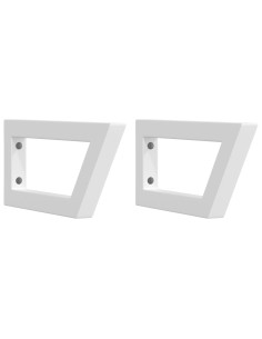Reggimensole per Lavabo 2 pz Bianche Trapezio in Acciaio 2