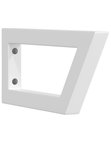 Reggimensole per Lavabo 2 pz Bianche Trapezio in Acciaio