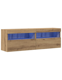 Mobile TV da parete 2 pcs rovere artigianale 60 x 30 x 40 cm