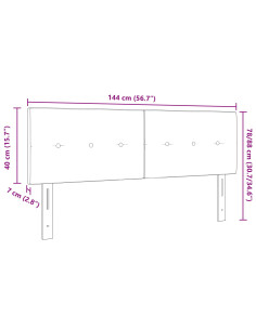 Testiera LED con luci a strisce a LED Blu 144 cm Poliestere
