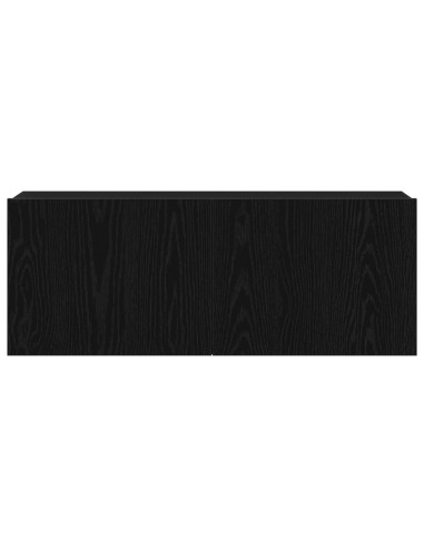 Mobile TV Rovere Nero 80 x 30 x 30 cm Legno multistrato