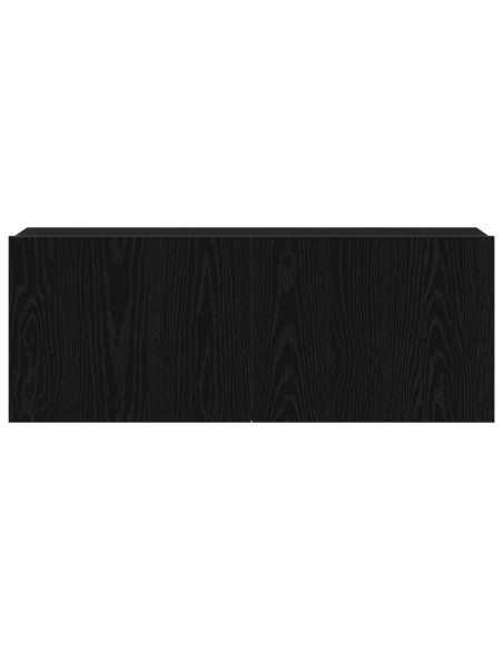 Mobile TV Rovere Nero 80 x 30 x 30 cm Legno multistrato