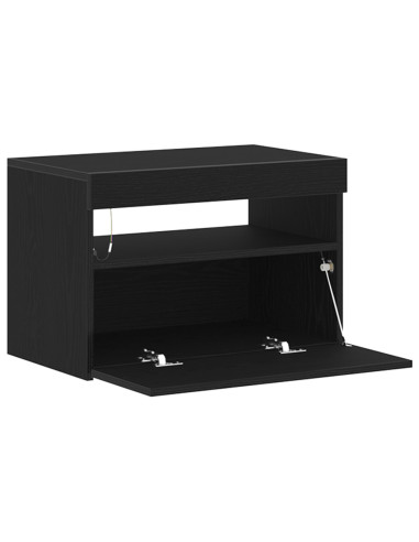 Mobile TV Rovere Nero 60 x 35 x 40 cm Legno multistrato