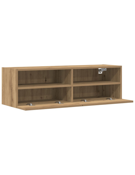 Mobile TV da muro in rovere artisan 100x30x30 cm in legno ingegnerizzato