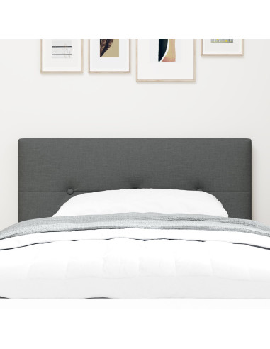 Testiera LED con testiera Grigio scuro 100 cm Poliestere