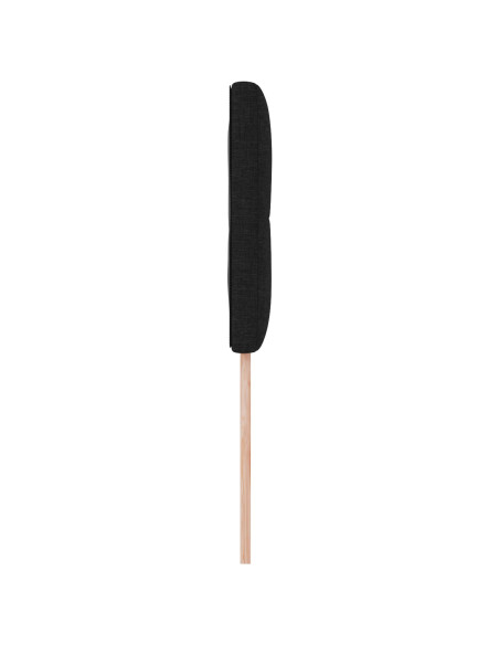 Testata letto LED  trapuntata nera 100 cm in tessuto