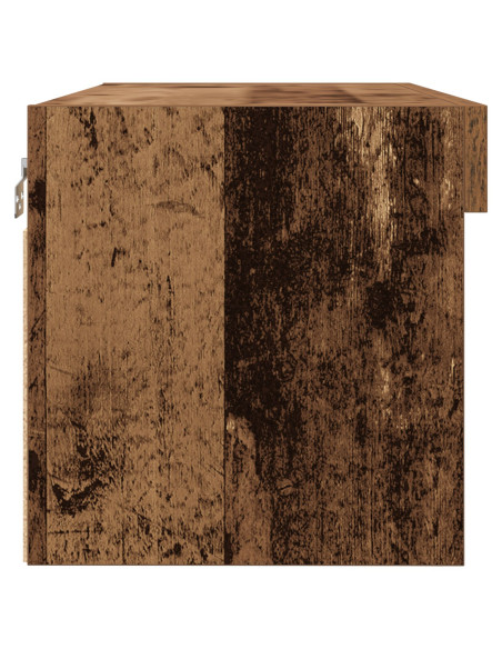 Mobile TV  con luci LED in legno vecchio 80x30x30 cm