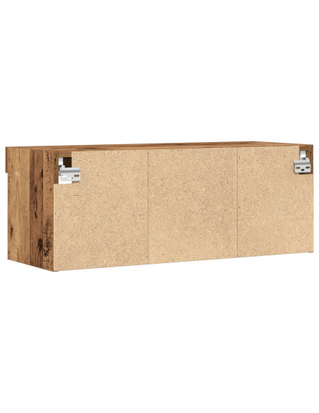 Armadi per TV  con luci LED 2 pz Legno antico 80x30x30 cm