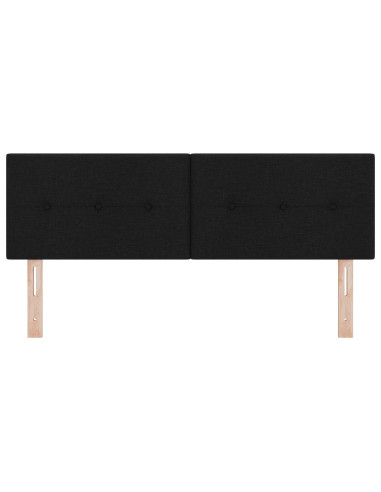 Testiera LED con luci a strisce a LED Nero 144 cm Poliestere