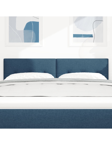 Testata LED  Blu con bottoni imbottiti 72 cm in tessuto