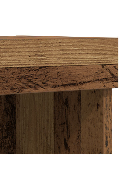 Mobile TV  con luci LED in legno vecchio 60x30x40 cm