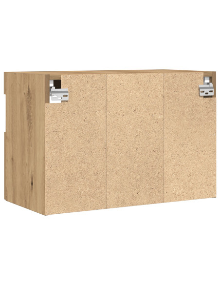Mobile TV  con luci LED Rovere Artigianale 60x30x40 cm