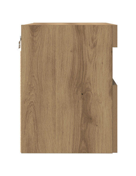 Mobile TV  con luci LED Rovere Artigianale 60x30x40 cm