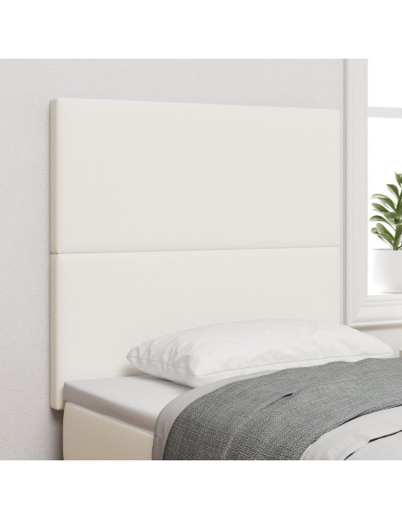 Testata LED  Crema 80 cm in tessuto corduroy