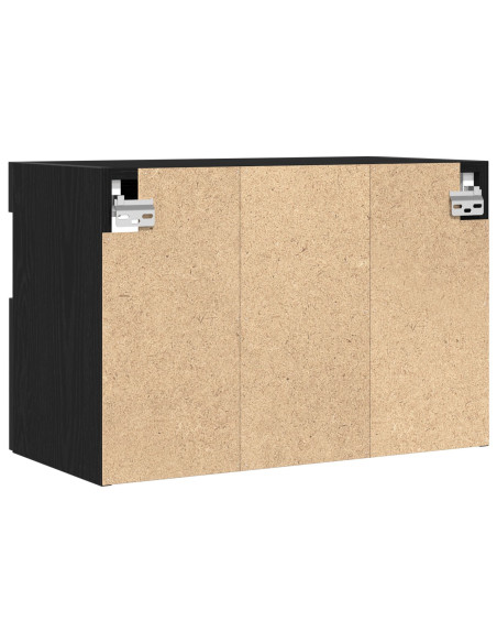 Mobile TV da parete Rovere nero 60 x 30 x 40 cm