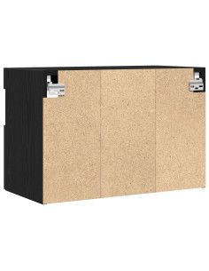 Mobile TV da parete Rovere nero 60 x 30 x 40 cm 2