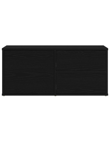 Mobile TV Rovere Nero 80 x 34 x 36 cm Legno multistrato