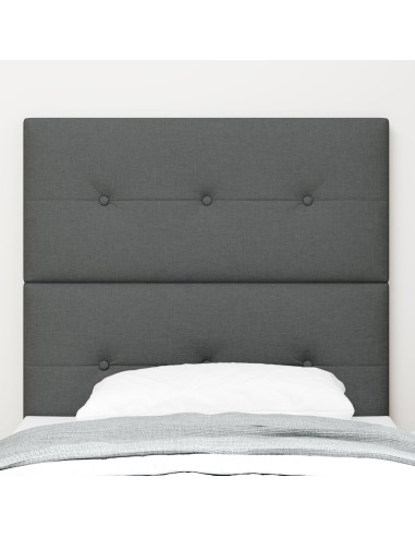 Testiera LED con testiera Grigio scuro 80 cm Poliestere