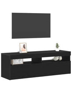 Mobile TV Rovere Nero 120 x 35 x 40 cm Legno multistrato 2