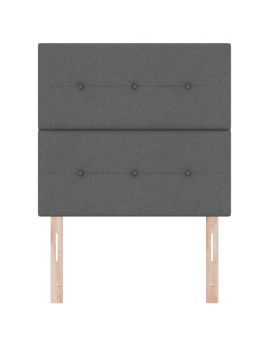 Testiera LED con testiera Grigio scuro 80 cm Poliestere