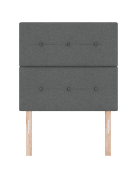 Testiera LED con testiera Grigio scuro 80 cm Poliestere