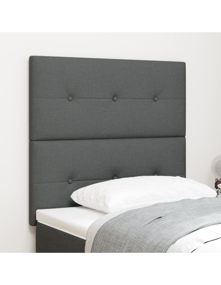 Testata LED  Grigio Scuro 90 cm Tessuto
