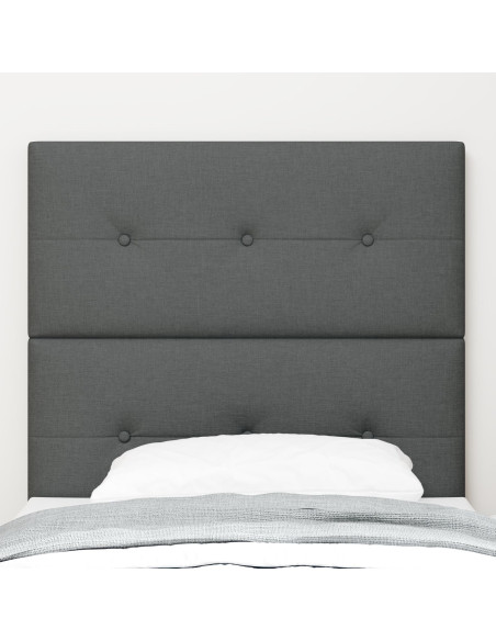 Testiera LED con testiera Grigio scuro 90 cm Poliestere