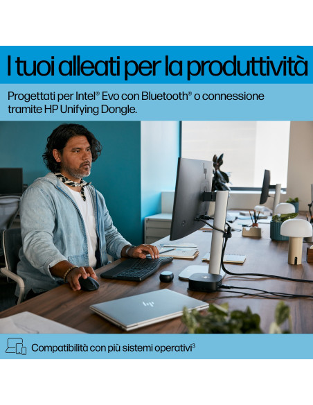 HP Combinazione di tastiera e mouse dual-mode 685 Comfort