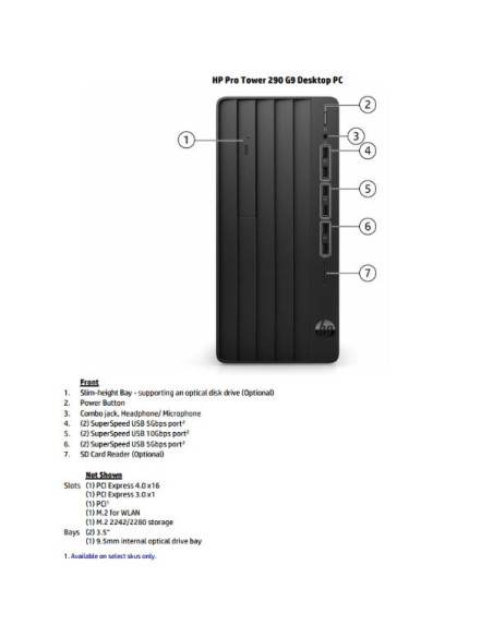 HP Pro Tower 290 G9 Desktop PC Intel® Core™ i5 i5-12500 16 GB DDR4-SDRAM 512 GB SSD Windows 11 Pro Nero