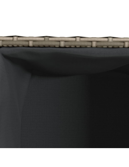 Fioriere da Giardino con 2 Vasi Grigie 72x30x32 cm Polyrattan