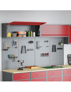 Set di armadi per attrezzi con lo scaffale 6 pcs Rosso