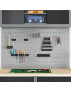 Pannello per attrezzi 2 pcs Grigio 100 x 1 x 60 cm