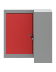 Mobile per attrezzi con blocco Rosso e Grigio 55 x 55 x 55 cm