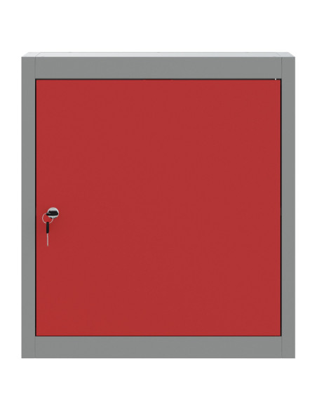 Mobile per attrezzi con blocco Rosso e Grigio 50 x 20 x 55 cm