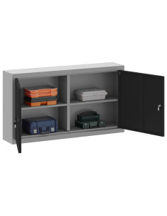Mobile per attrezzi con blocco Nero e Grigio 50 x 20 x 55 cm