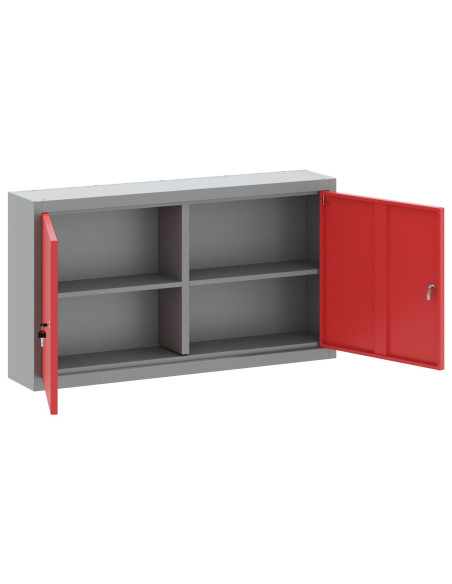 Armadio per attrezzi a muro  Rosso 100x20x55 cm Acciaio