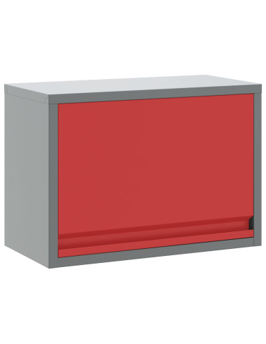 Mobile per attrezzi Rosso e Grigio 50 x 25 x 35 cm