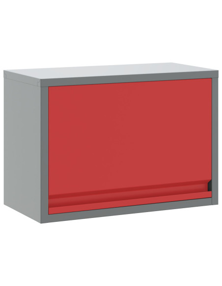 Mobile per attrezzi Rosso e Grigio 50 x 25 x 35 cm