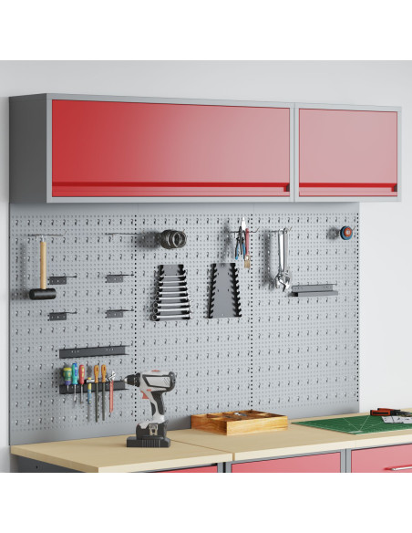 Set di armadi per attrezzi con lo scaffale 5 pcs Rosso