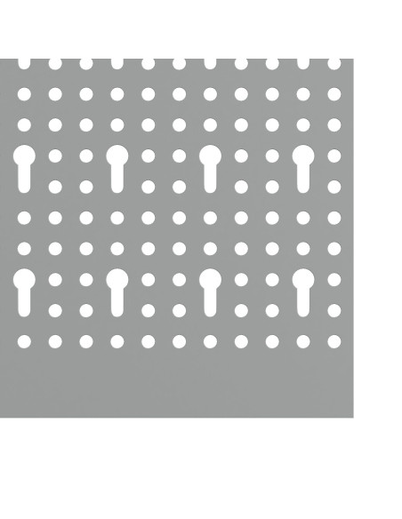 Pannelli pegboard  2 pezzi con 8 accessori Grigio 50x60 cm Acciaio