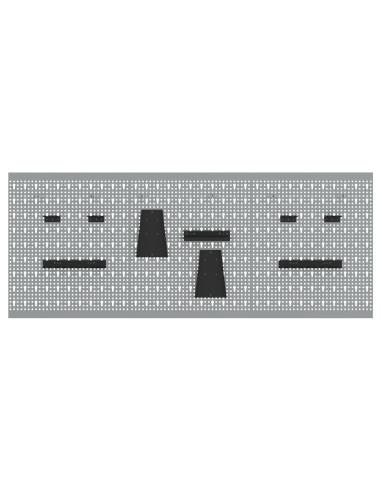 Pannello per attrezzi 3 pcs Grigio 150 x 1 x 60 cm