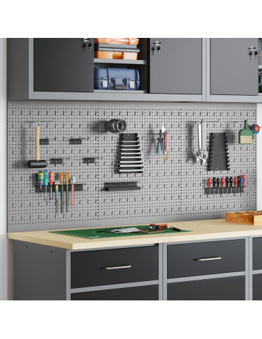 Pannello per attrezzi 3 pcs Grigio 150 x 1 x 60 cm