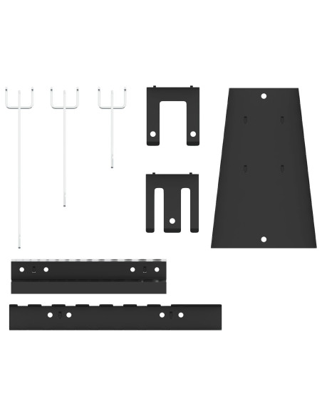 Pannello per attrezzi 2 pcs Grigio 100 x 1 x 80 cm