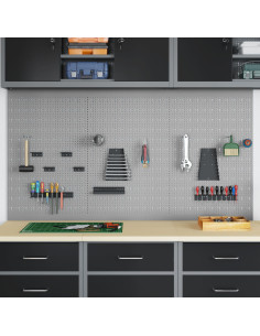 Pannello per attrezzi 3 pcs Grigio 150 x 1 x 80 cm 2