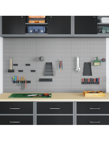 Pannello per attrezzi 3 pcs Grigio 150 x 1 x 80 cm