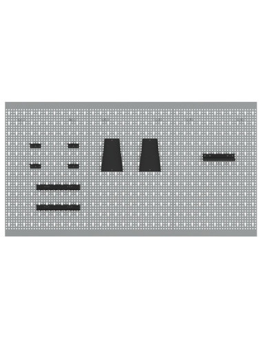 Pannello per attrezzi 3 pcs Grigio 150 x 1 x 80 cm