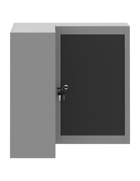 Mobile per attrezzi con blocco Nero e Grigio 55 x 55 x 55 cm