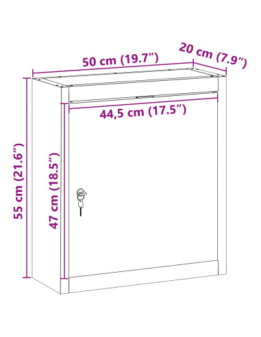 Mobile per attrezzi con blocco Nero e Grigio 50 x 20 x 55 cm